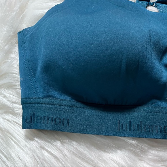 Lululemon 34C Fine Form Bra Bermuda Teal - Yoga Bra Light Weight Smooth fitting - Picture 7 of 16